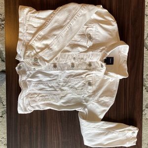 Girls white jean jacket